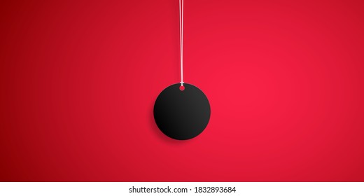 Black Friday sale black tag. Vector illustration