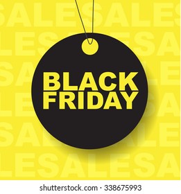 Black Friday Sale Tag vector illustration