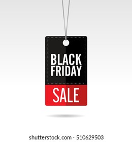 Black Friday Sale Tags. Isolated Label