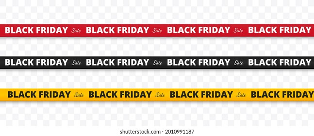 Black Friday Sale. Black Friday tapes isolated. Vector illustration