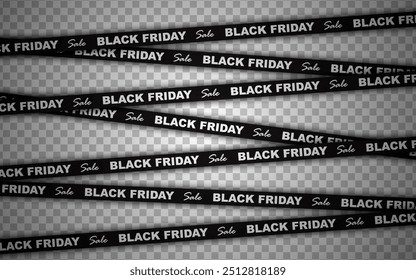 Black Friday Sale. Black Friday tapes isolated. Vector illustration