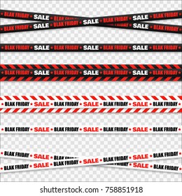 Black friday sale tapes. vector illustration
