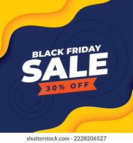 black friday sale template with curvy layer vector 