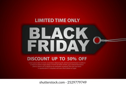 Black Friday Sale Template. Design template for Black Friday sales, promotions, advertising and social media ads.