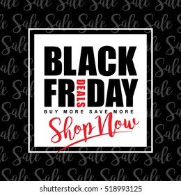 Black friday sale template design. Vector illustration.