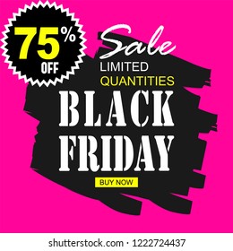 Black Friday Sale template logos and cards for design. 
Trendy flat style with hand-lettering words for posters, newsletter, ads, coupons, banners. Retro style elements. Vector illustration 

