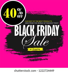 Black Friday Sale template logos and cards for design. 
Trendy flat style with hand-lettering words for posters, newsletter, ads, coupons, banners. Retro style elements. Vector illustration 
