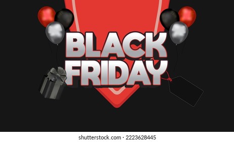 Black Friday Sale Text Effect Font Type Banner Background