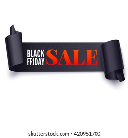 Black Friday Sale twisted banner. Great bright background for your offers, promotional posters, advertising shopping flyers and discount banners. Vector speech bubble