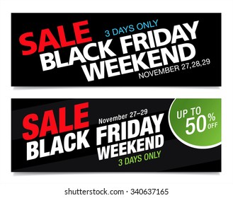 Black Friday Sale. Two vector banners