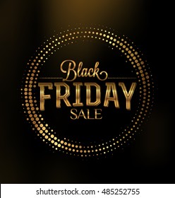 Black Friday Sale Typographic Design - Black And Gold