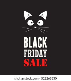 Black Friday Sale Typographic Poster Design - Advertising Poster or Flyer Template
