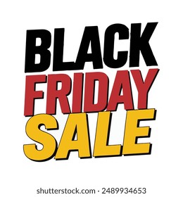 Black friday sale typography in vector