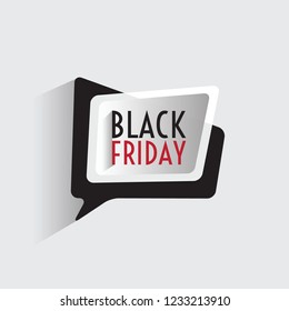 Black Friday Sale Vector Banner. Nice In Material Design Style. Vector Illustration EPS 10