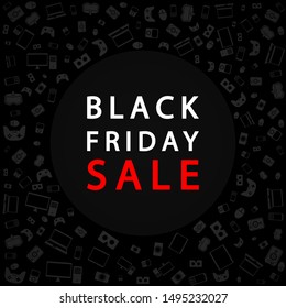 Black friday sale vector banner