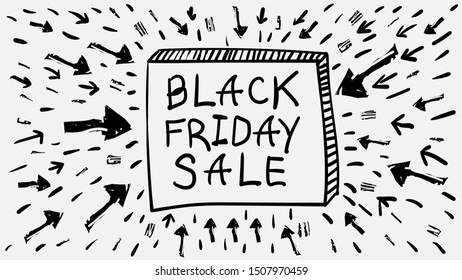 Black friday sale vector banner