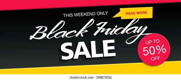 Black friday sale. Vector banner template design