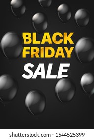 El concepto de vector de venta del viernes negro. Viernes negro sobre fondo negro