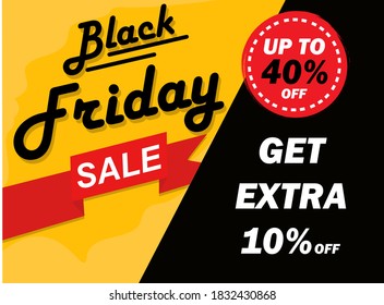 Black friday sale vector concept with discount banner