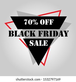 Black Friday Sale Vector Design Illustration with Grey Gradient Colored Background