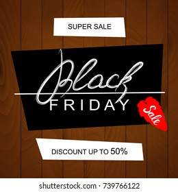 Black friday sale vector flyer template.