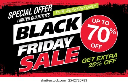 black friday sale vector graphic design