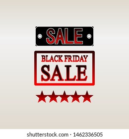 Black friday sale, vector icon gift, symbol, badge logo