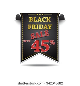 Black friday sale vector icon over a white , vector illustration