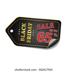 Black friday sale vector icon over a white , vector illustration