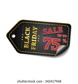 Black friday sale vector icon over a white , vector illustration