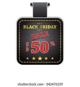 Black friday sale vector icon over a white , vector illustration