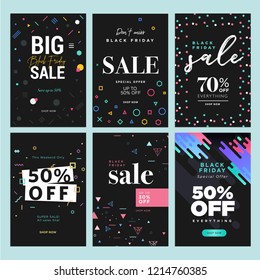 Black Friday sale. Vector illustration concepts of online shopping website and mobile website banners, posters, newsletter designs, ads, coupons, social media banners, marketing material.