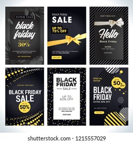 Black Friday sale. Vector illustration concepts of online shopping website and mobile website banners, posters, newsletter designs, ads, coupons, social media banners, marketing material.