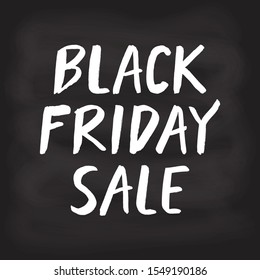 Black Friday sale vector illustration for card, poster, banner, ad, label, logo, tag. Lettering template or background. Black Friday sale typography poster. EPS 10