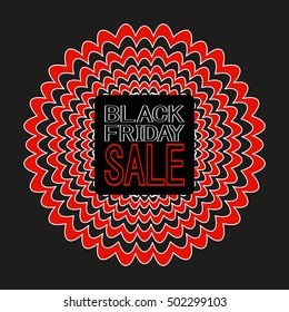 Black Friday sale, vector illustration. Black Friday sale inscription design template. Black Friday banner. Vector illustration