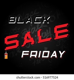 Black Friday Sale. Vector illustration. Banner.