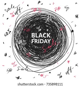 "Black Friday" sale. Vector illustration.