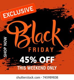 Black Friday Sale Vector Illustration 