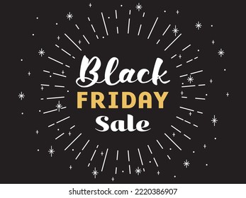 Black friday sale vector logo.