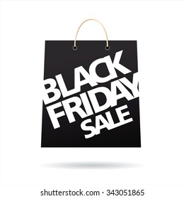 Black friday sale. Vector package