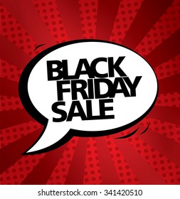 Black friday sale. Vector speech bubble