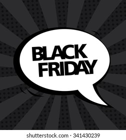 Black friday sale. Vector speech bubble