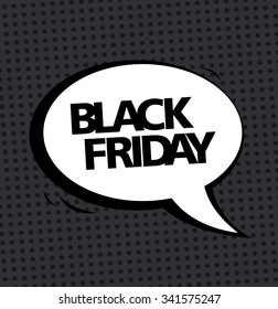 Black friday sale. Vector speech bubble