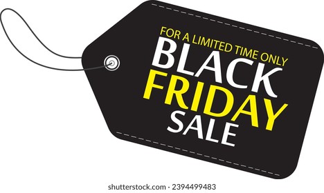 Venta del Black Friday: Etiqueta vectorial para ofertas exclusivas