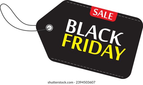 Ilustración de Vector Tag de venta de viernes negro