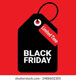 Black Friday Sale Vector Tag for Exclusive Offers