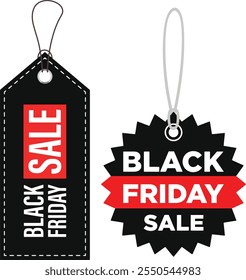 Black Friday venda: Tag vetor para ofertas exclusivas