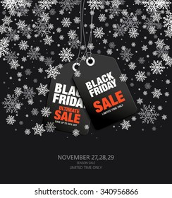 Black friday sale. Vector tags