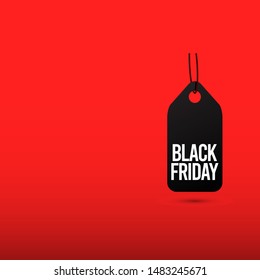 Black Friday Sale vector template with discount label.