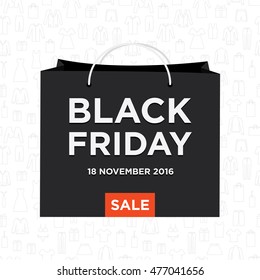 Black Friday Sale vector template.